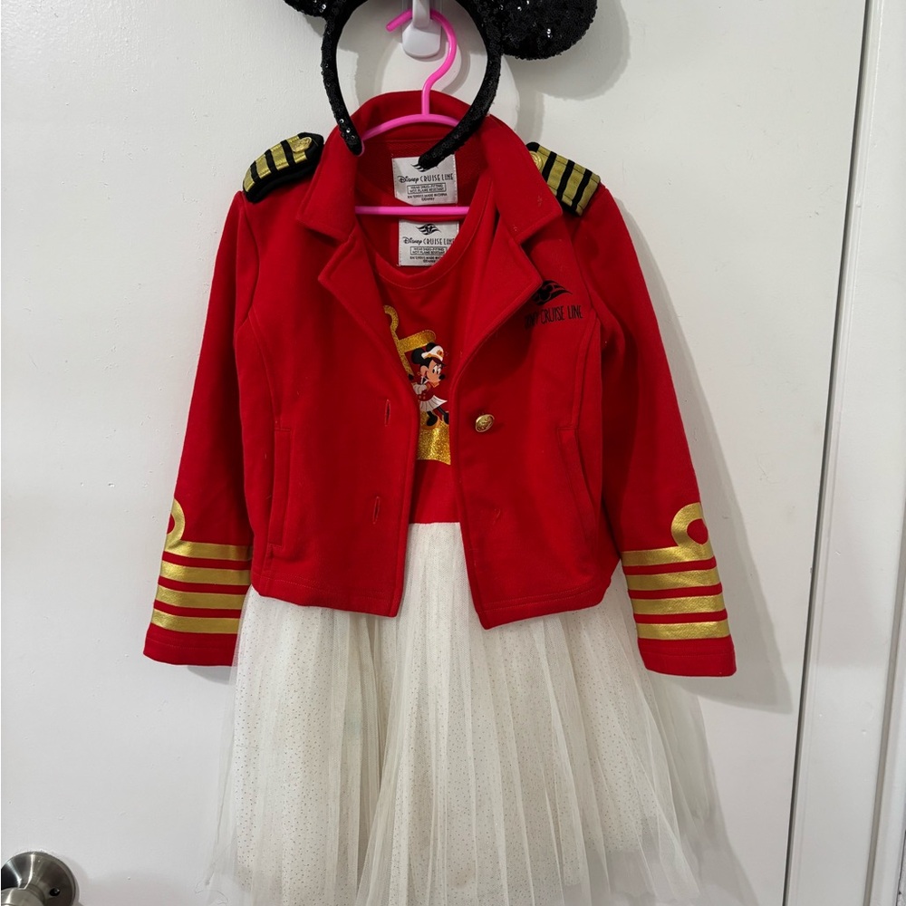 Disney Red and Gold Kids Captain Minnie Costume